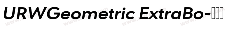 URWGeometric ExtraBo字体转换